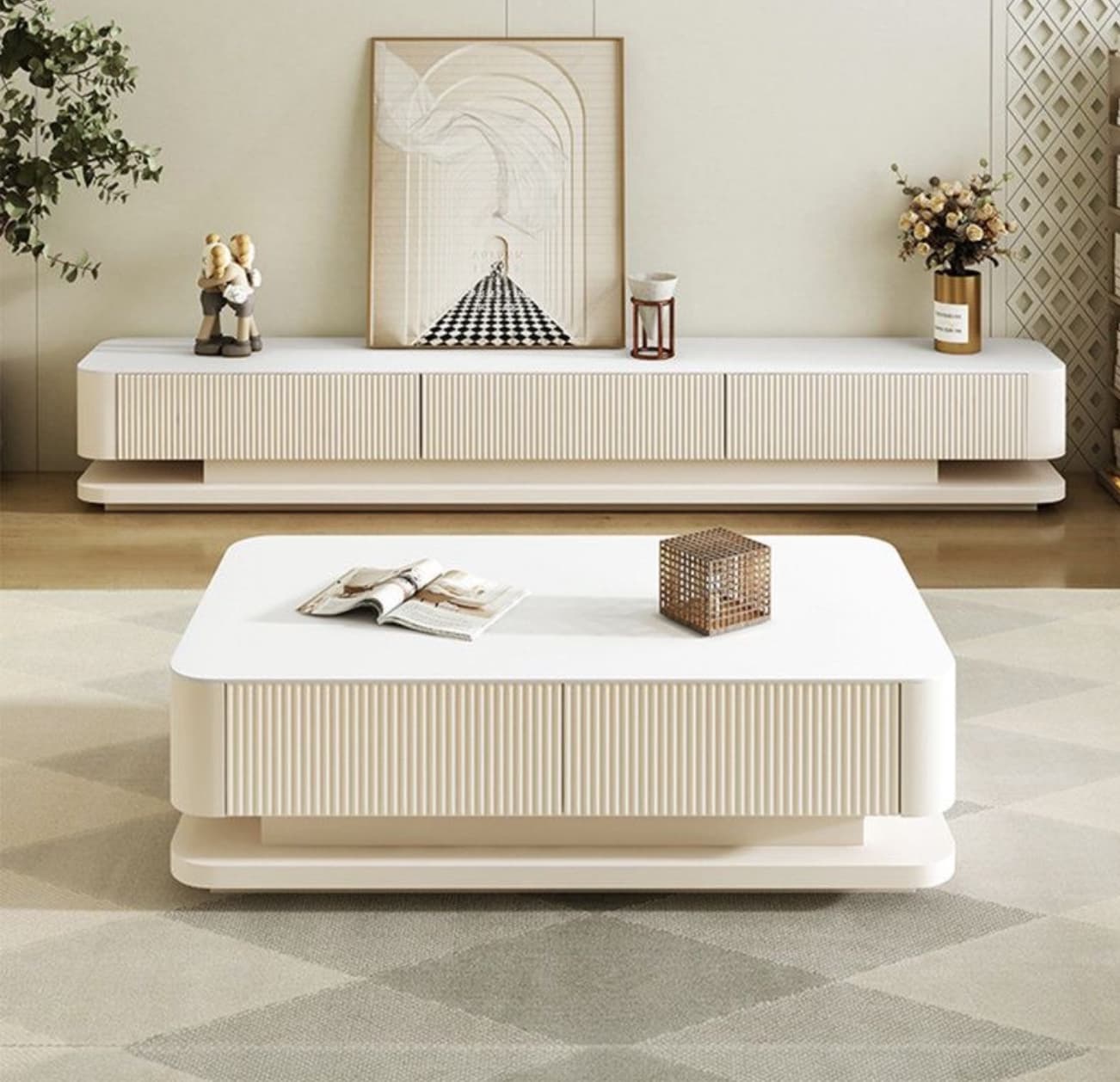 Morden Tv stand and coffee table - View 1